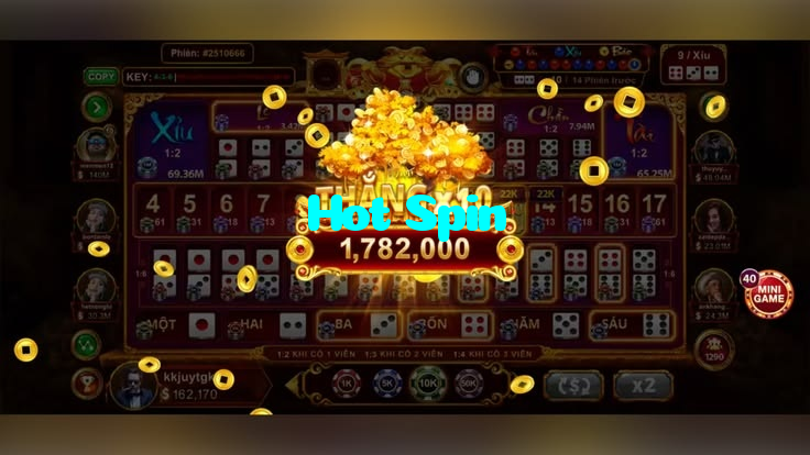 Hot Spin casino presented on mobile device in Pakistan with slots and live games